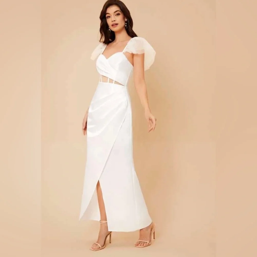 Mesh Ruffle Wedding Dress $26 XL - Picture 3 of 7